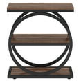 thumbnail image 5 of Industrial Narrow End Table with 3 Shelves - 23.6" Slim Side Table for Small Spaces, Dark Brown Wood & Black Metal Frame - Space-Saving Sofa Table, Nightstand for Bedroom, Living Room, 5 of 10