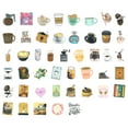 thumbnail image 4 of Wrapables Waterproof Vinyl Stickers for Water Bottles, Laptop, Phones, Skateboards, Decals for Teens, 100pcs, Coffee Time, 4 of 5