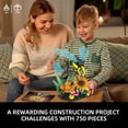 thumbnail image 6 of PISONIC Flowers & Bee Insect Collection Building Set, Insects and Sunflower Bouquet Plants for Nature Decor, Ideas Gift Bug Building Toy for Adults Boys Girls (750 PCS), 6 of 7