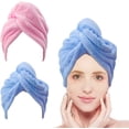 thumbnail image 1 of Toalla de microfibra para el cabello, 3 paquetes de turbantes para el cabello mojado, toallas para secar el cabello para mujeres con cabello rizado, antiencrespamiento, azul/rosa/gris, 26 "10" Xemadio WMXL-97-2, 1 of 6