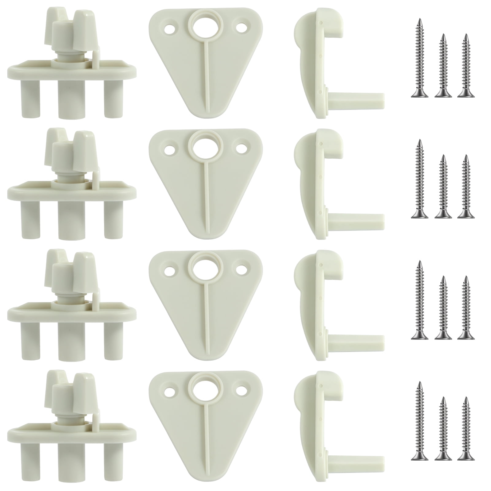 CIVG 4pcs Pontoon Boat Gate Latch Kit Plastic Marine Safety Door Gate