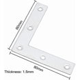 thumbnail image 2 of 10 Pack Flat Angle Bracket 80 x 80 x 1.5mm Thicker Stainless Steel L Shaped Flat Angle Brackets for Fixing Furniture to Wood such as Table and Window, 2 of 3