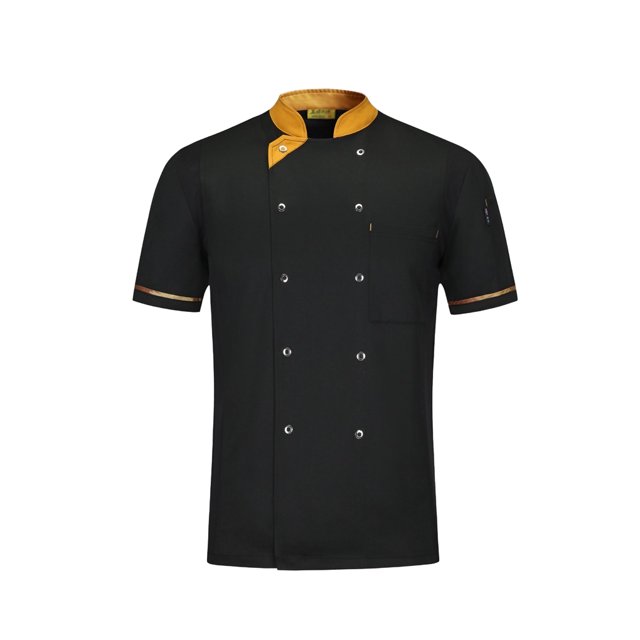 Youkk Sleeve Chef Shirt - Breathable Fabric Professional And Convenient Restaurant Uniform Cooking Kitchen Women Colorfast Black XL