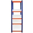 thumbnail image 3 of Tcbosik 5-Tier Heavy Duty Metal Shelving Unit, 2900 lbs Capacity Garage Storage Rack with Adjustable Shelves for Home, Basement, Laundry & Utility Room, Blue & Orange, 3 of 6