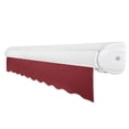 thumbnail image 2 of Awntech 18 Ft Key West Left Motorized Heavy Duty Patio Retractable Awning with Cassette (216in x 9.38in x 120in), Burgundy, 2 of 7