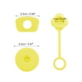 thumbnail image 2 of Unique Bargains 3 Pcs Protective Anti-overflow Straw Cover Cap Silicone Yellow, 2 of 5