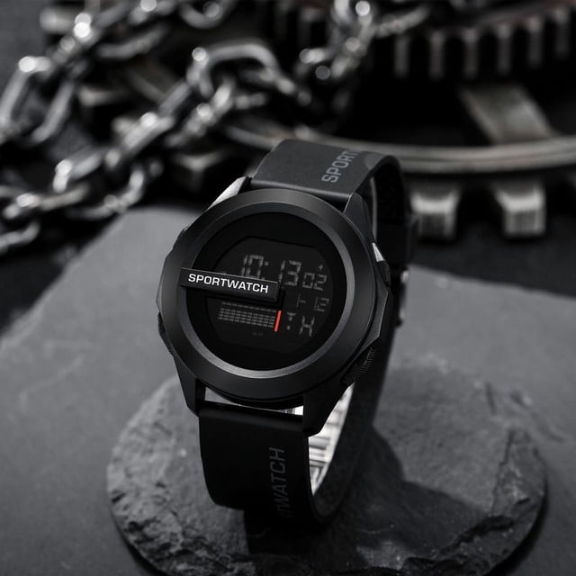 Reloj electrónico de esfera grande, reloj electrónico, calendario, semana, despertador, luz nocturna, cronómetro y otras funciones