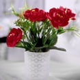 thumbnail image 2 of Efavormart 4 Bushes - 12" Red Peony Flower Bouquet - Artificial Arrangements With Realistic Soft Texture - Perfect for Table, Wedding Ceremonies, Party, Event, Centerpieces, Vases, Backdrops, 2 of 11