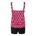 thumbnail image 4 of UPPADA Women Tankini Set Two Piece Padded Bathing Suits Swimsuit Ruched Tankini Top with Swim Brief 2pcs Swimwear Modest Bathing Suit Women'S Swimsuits Clearance,Hot Pink,M, 4 of 6