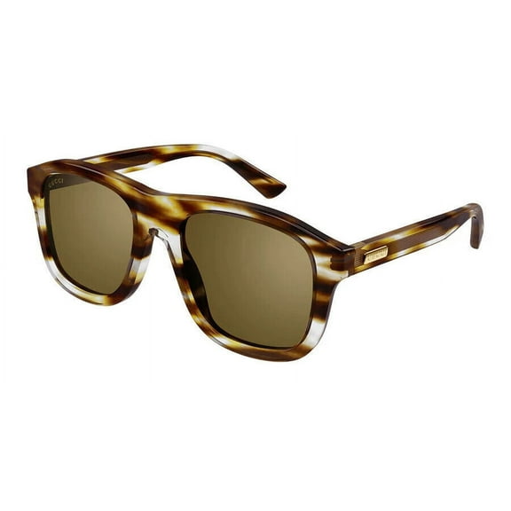 Gucci GG1316S 003 54mm Aviator Sunglasses Men's Striated Green Havana