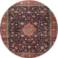 thumbnail image 1 of Ahgly Company Indoor Round Traditional Dark Almond Brown Medallion Area Rugs, 3' Round, 1 of 6