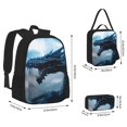 thumbnail image 2 of Balery Blue Thunder Storm Dragon Mochila Escolar 3 en 1 para Niños - Mochila Resistente con Lonchera Térmica y Estuche - Mochila Escolar para Niños y Niñas, 2 of 7
