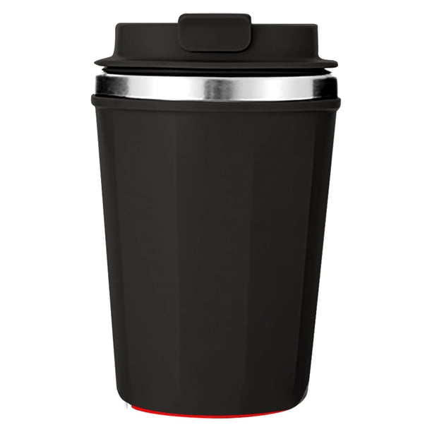 Taza de café de 500ml Taza de acero inoxidable Taza de café reutilizable Taza de café portátil de vi Abanopi Negro