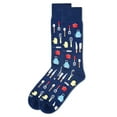 thumbnail image 2 of MeMoi Men's Kitchen Crew Bamboo Blend Novelty Crew Sock - Mens - Male, 10-13, Navy, 2 of 4