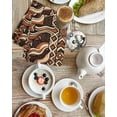 thumbnail image 4 of Retro Tribal Kitchen Dish Towels for Drying Dishes Set of 4, Middle Century Bohemia Minimalist Art Red Brown Waffle Weave Microfiber Hand Tea Bathroom Towels Quick Dry & Absorbent Towel 15.7x23.6, 4 of 7