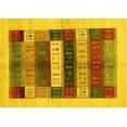 thumbnail image 1 of Ahgly Company Indoor Rectangle Abstract Yellow Contemporary Area Rugs, 6' x 9', 1 of 4