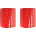 thumbnail image 1 of Cinta Reflectante, Cinta Reflectante Autoadhesiva de Alta Intensidad Marcado de Seguridad Impermeable 50 mm x 3 M 2 Rollos, Rojo, 1 of 5