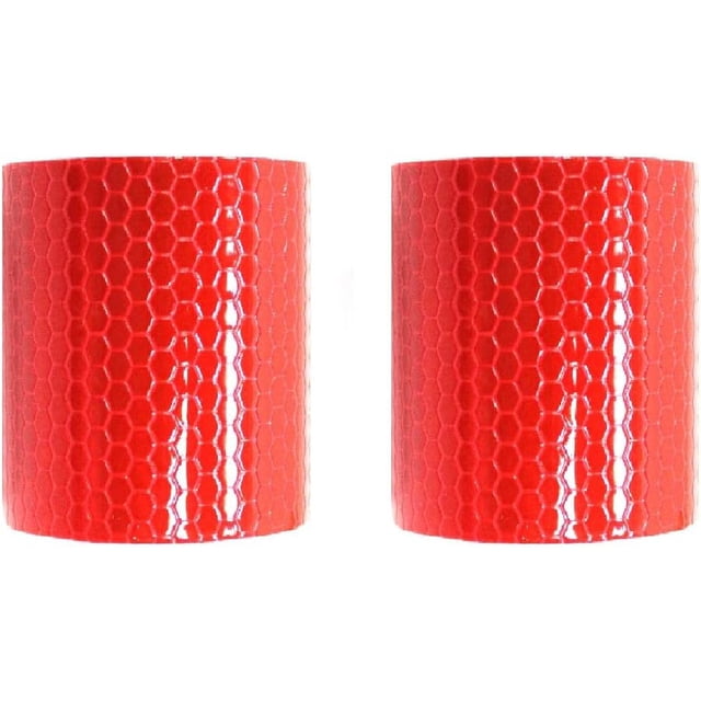 Cinta Reflectante, Cinta Reflectante Autoadhesiva de Alta Intensidad Marcado de Seguridad Impermeable 50 mm x 3 M 2 Rollos, Rojo