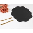 thumbnail image 6 of REGALWOVEN Placemat Set of 6 Faux Leather Placemats for Kitchen Dining Table Decor, Washable Table Placemats Wipeable Table Mat Black 15*15in, 6 of 7