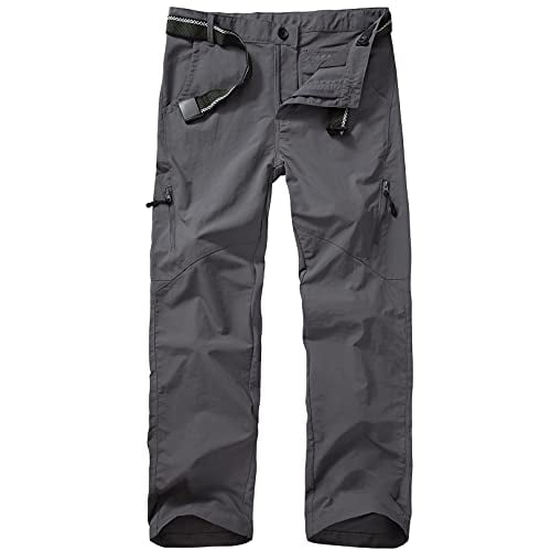 Asfixiado Boys Cargo Pants Kids Youth Girls Outdoor Quick Dry Hiking Convertible Trousers