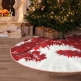 thumbnail image 5 of Fotbe Red Maple Leaf Pattern Christmas Tree Skirt, Tree Skirts Plush Christmas Decorations, Christmas Tree Skirts Xmas Decorations Holiday Party Decor-48", 5 of 6