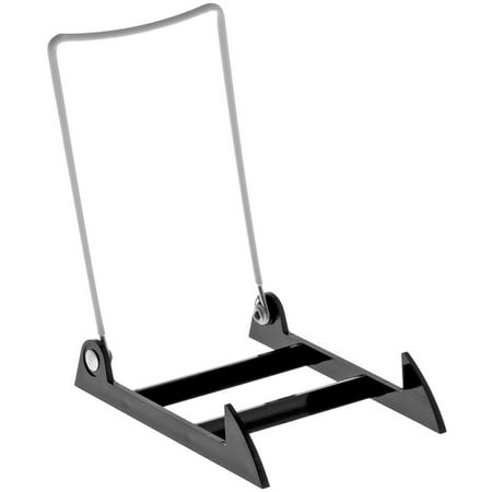Gibson Holders 4PL Adjustable White Wire and Black Acrylic Display Easel, 3.875" W x 5.375" D x 6.25" H, Pack of 2