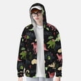 thumbnail image 4 of Sigee Cute Dinosaurs Print UPF50+ Men's Sun Protection Hoodie Shirt SPF UV Shirt Long Sleeve Fishing Outdoor Lightweight, S-3XL, 4 of 9