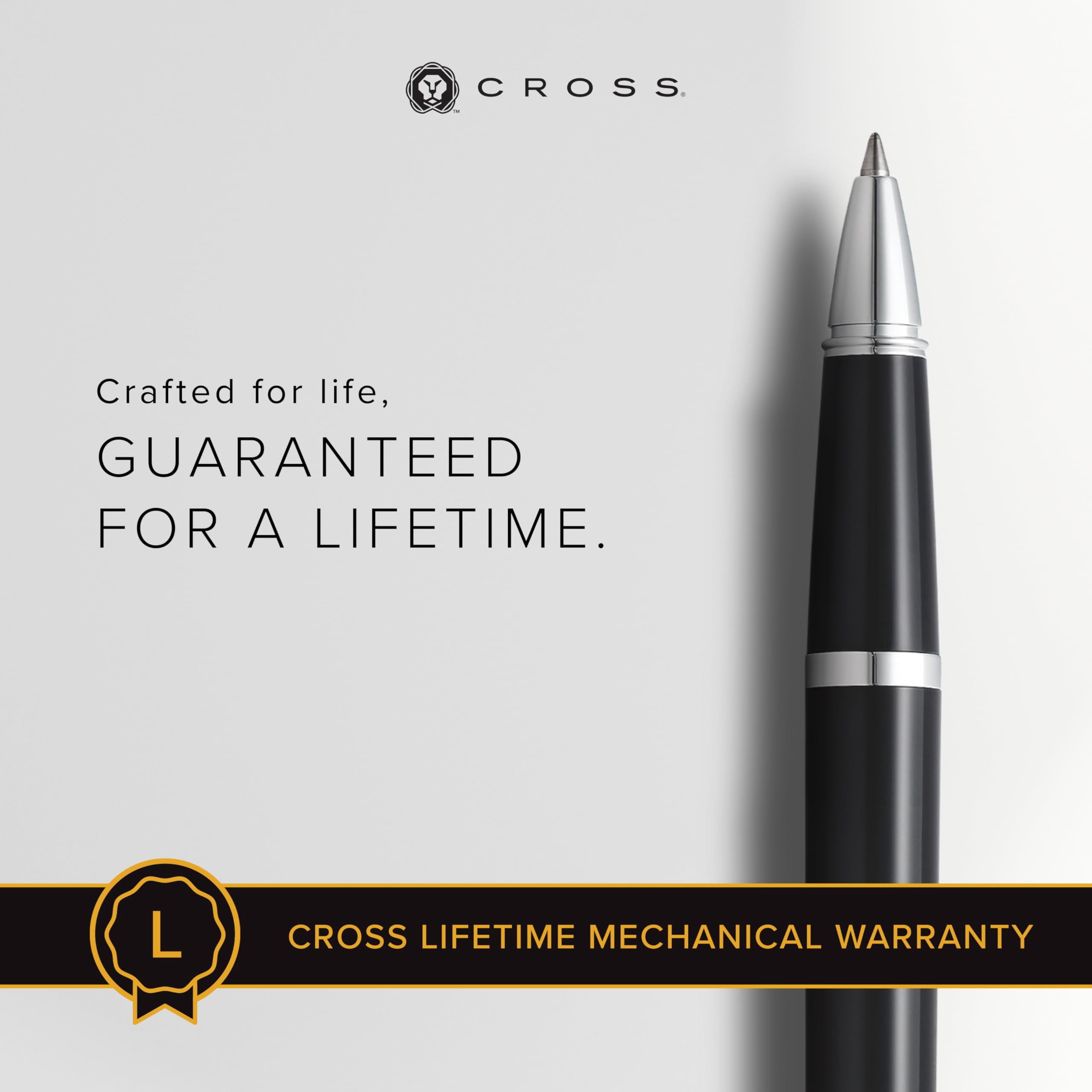 Cross Bailey Light Glossy Black Resin Rollerball Pen