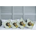 thumbnail image 2 of Ambesonne Animal Throw Pillow Cover 4 Pack, Scuba Diver Hedgehog, 18", Pale Blue Yellow, 2 of 5