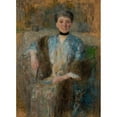 thumbnail image 2 of Olga Boznanska 11x14 Gold Ornate Wood Frame and Double Matted Museum Art Print Titled - Portrait of Maria Morzycka (1913), 2 of 4