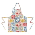 thumbnail image 2 of Pioneer Flower Floral Print Pattern Apron for Women and Men, Cotton Linen Waterproof with Pockets, Adjustable, 33x27 Inch for Kitchen, Gardening, BBQ, Salon, 2 of 6