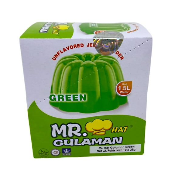 Mr. Hat Gulaman Unflavored Green (10 sachets) 25g each