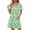 Mint Green, variant on Summer Dress for Women Printed V Neck Short Sleeve Dress Casual Loose Lounge Trendy A Line Dress with Pockets