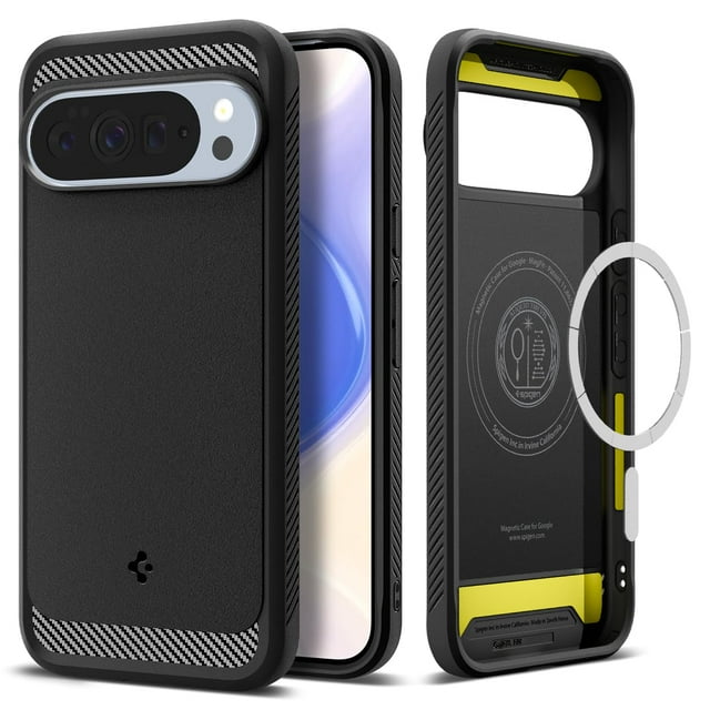 Funda para teléfono Spigen Pixel 10 Pro XL Rugged Armor MagFit Black