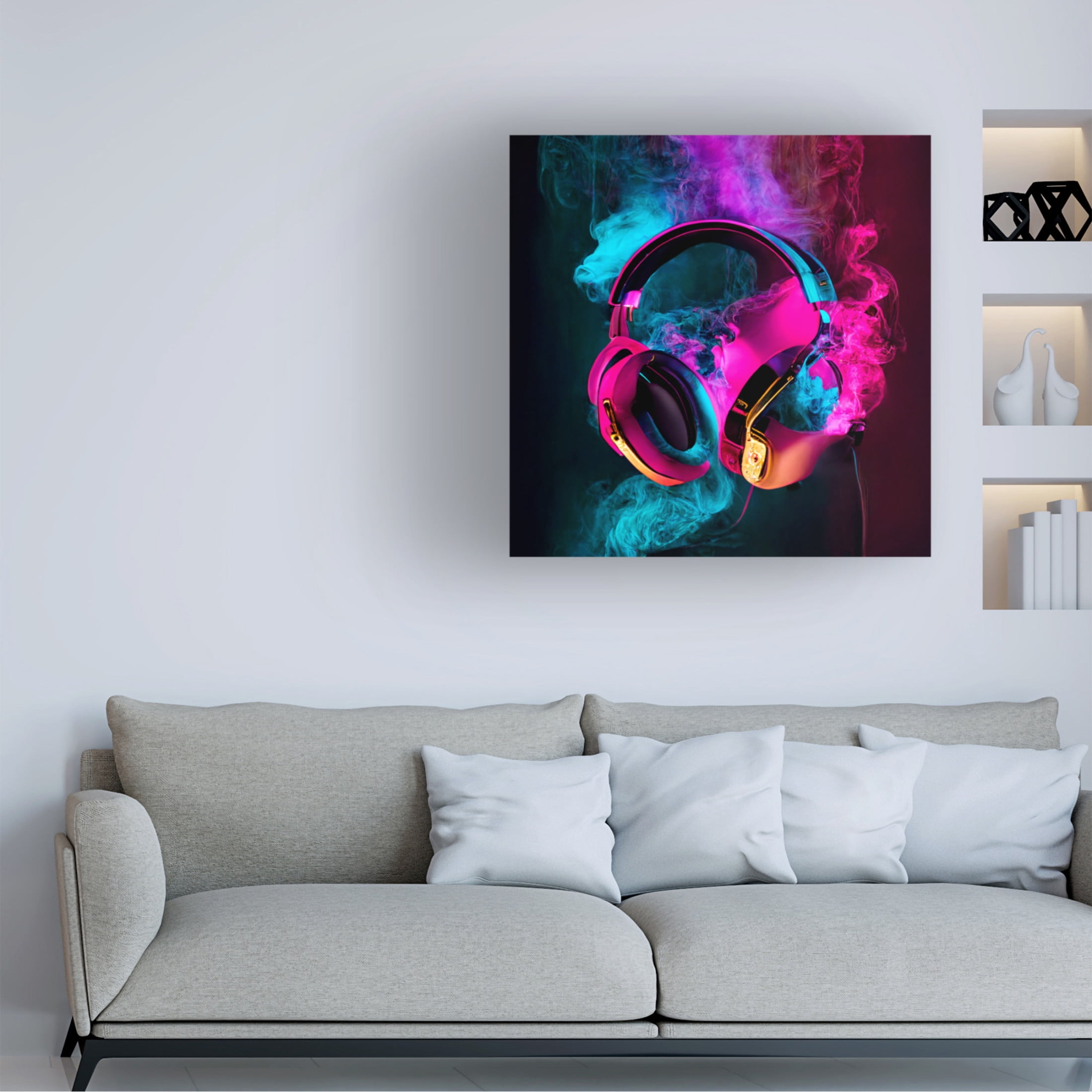 Canvas Wall Art - Sasha 'Power Play II' Wall Art for Living Room, Bedroom, or Office Décor by Trademark Fine Art - 18 x 18 Inches