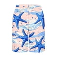 thumbnail image 4 of Iugvhana Men's Swim Trunks Shorts Plus Size Quick Dry Boardshorts Hawaiian Printing Summer Beach Shorts with Drawstring Blue#2 XL, 4 of 5