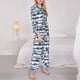thumbnail image 3 of Balery Palm Tree Conjunto de Pijama con Estampado para Mujer, Conjunto de Dos Piezas con Manga Larga, Ropa de Dormir Suave con Bolsillos, Pijamas Cómodos-X-Large, 3 of 7