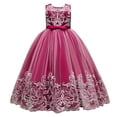 thumbnail image 2 of IDOPIP Flower Girl Lace Tulle Dress for Kids Wedding Bridesmaid Birthday Party Formal Princess Gown, 2 of 7