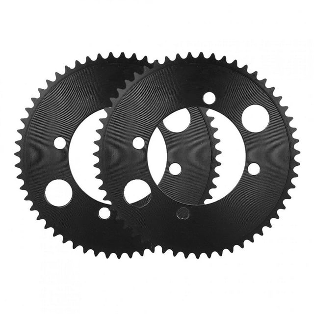 2 piñones traseros de 25H, 55T y 54 mm, aptos para minimotos ATV y cuatrimotos de 47 cc y 49 cc, color negro.