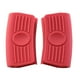 thumbnail image 5 of Inteprter 2 piezas de soporte para mango de olla, accesorio de cocina seguro para el hogar, Clip de silicona Simple grueso, doble agujero rojo Rojo Doble agujero 2piezas, 5 of 6
