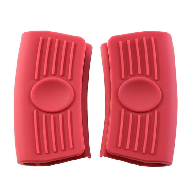 Matsuzay 2 piezas de soporte para mango de olla, accesorio para utensilios de cocina, funda aislante, Clip de silicona grueso, doble agujero rojo Type3 NO3 Matsuzay HA062199-06