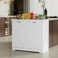 thumbnail image 2 of TOLEAD 20-Gallon Tilt-Out Trash Can Cabinet, Hidden Trash Bin with Deodorizing & Negative Ion Technology, Pet-Proof Design, White, 2 of 6