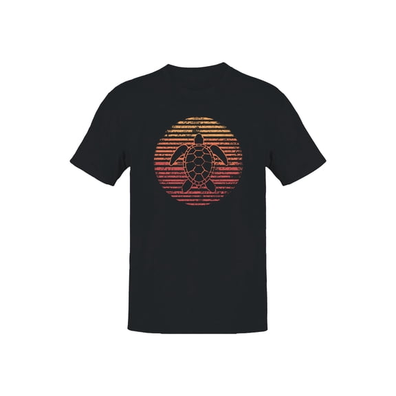 Vintage Retro Turtle Sunset Art Men's T-shirt