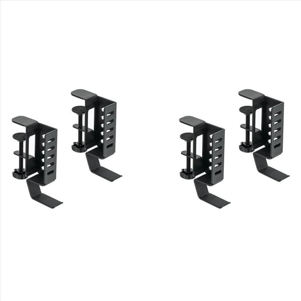 4X Soporte Vertical para Computadora Portátil en el Lado del Escritorio, Soporte Escritorio para Computadora Portátil Sin Taladro, Abrazadera en el Escritorio Negro