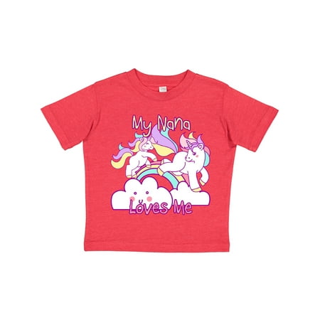

Inktastic My Nana Loves Me Unicorn Gift Toddler Toddler Girl T-Shirt