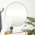 thumbnail image 2 of DecMode 42" x 42" Black Wall Mirror with Thin Frame, 2 of 8