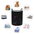 thumbnail image 4 of Lukts Color Musical Notes for Round Dirty Clothes Basket, Waterproof Dirty Storage Bag Suitable for Home, Bathroom, Car Trunk-Medium, 4 of 6