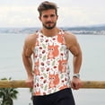 thumbnail image 6 of Gukieu Squirrel And Print Men's Quick Dry Fitness Vest, Round Neck Sleeveless Fitness Bodybuilding Top-Small, 6 of 7
