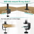 thumbnail image 3 of WALI Support Triple pour Moniteurs pour Écrans d'Ordinateur de 13 à 27 Pouces, Support de Bureau pour 3 Moniteurs, Supporte jusqu'à 22 Lb, Support Triple Réglable pour Moniteurs avec Pivot Inclinable, 3 of 9
