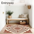 thumbnail image 3 of ODIKA 5'x7' Machine Washable Non-Slip Area Rug, Exotic Petal Sanctuary Artistry High Traffic Rug, Beige, 582888, 3 of 5
